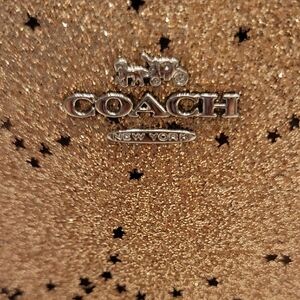Coach Glitter Collection Gold Clutch/Wallet with Signature Elegance